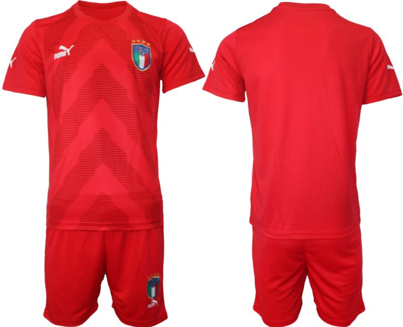 Men 2022 World Cup National Team Italy red goalkeeper blank Soccer Jerseys->italy jersey->Soccer Country Jersey